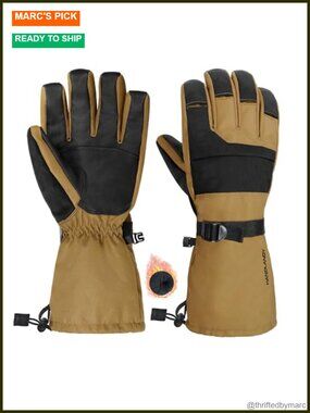 Winter Waterproof Ski Gloves with 3M Thinsulate, Windproof Snow Gloves for